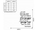 You Are Braver Quotes Wall Decal Motivational Vinyl Art Stickers